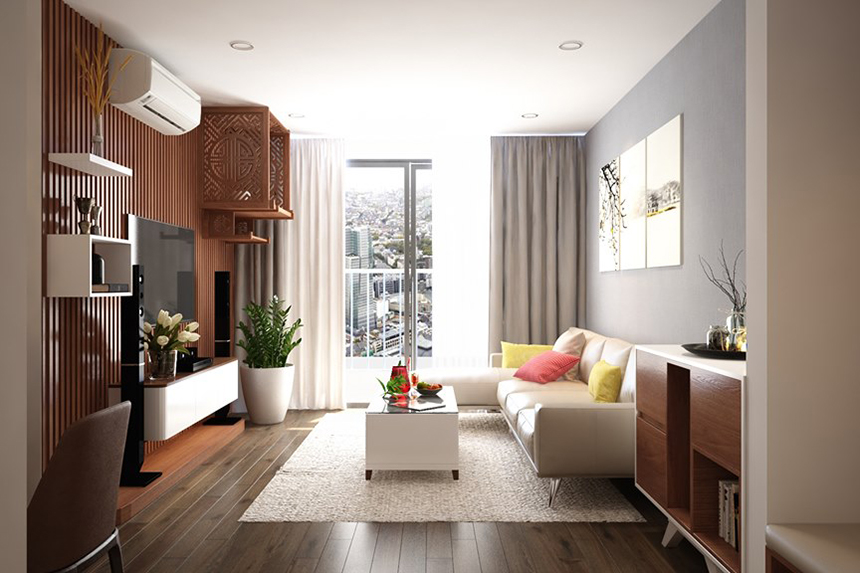 Thiết kế nội thất phòng khách chung cư hiện đại
