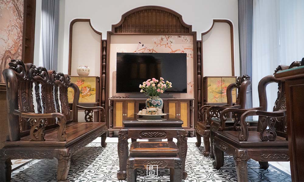 Nhà phố Trung Hòa phong cách indochine hiện đại được thiết kế và thi công bởi Sưa Interior