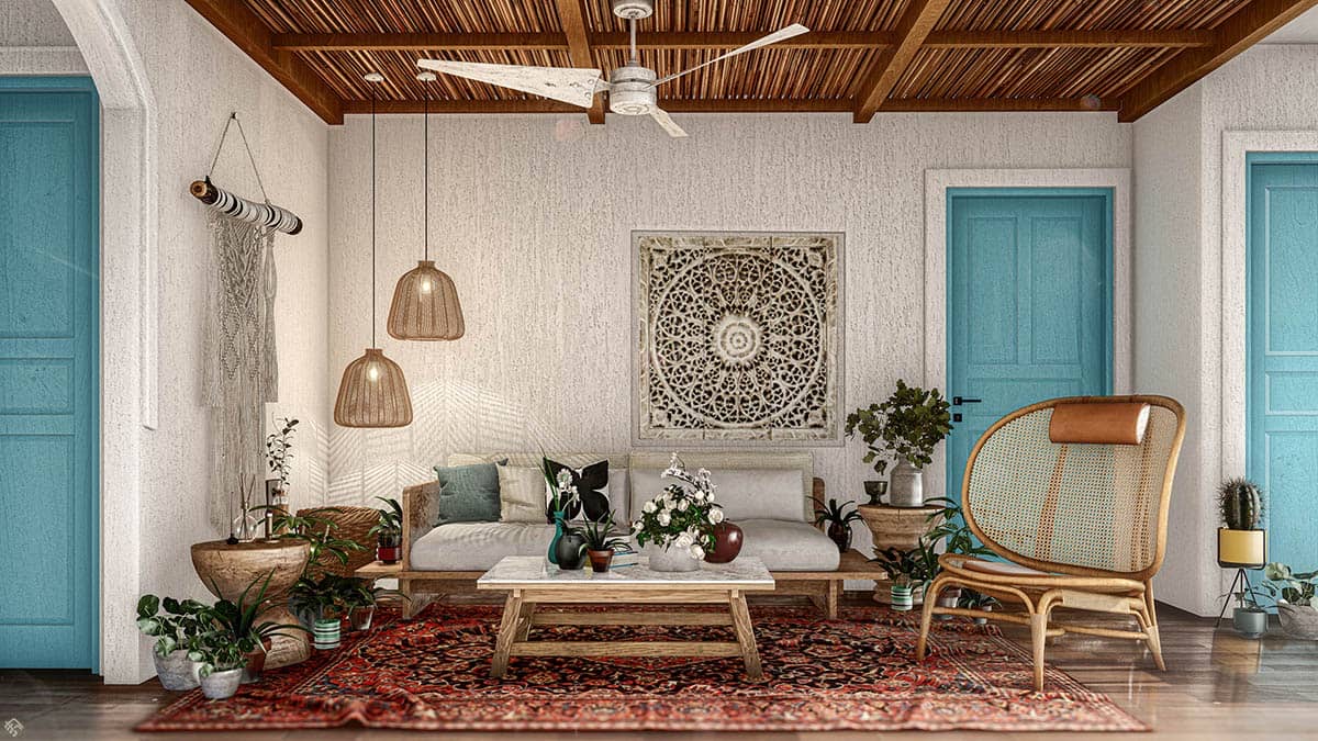 phong cách thiết kế nội thất rustic