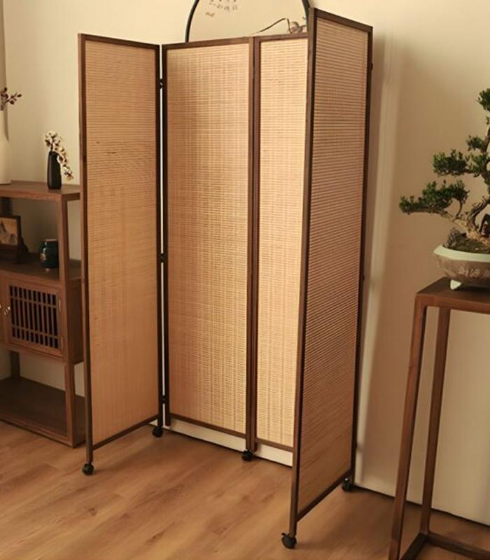 Mẫu vách ngăn mây tre đan cổ điển