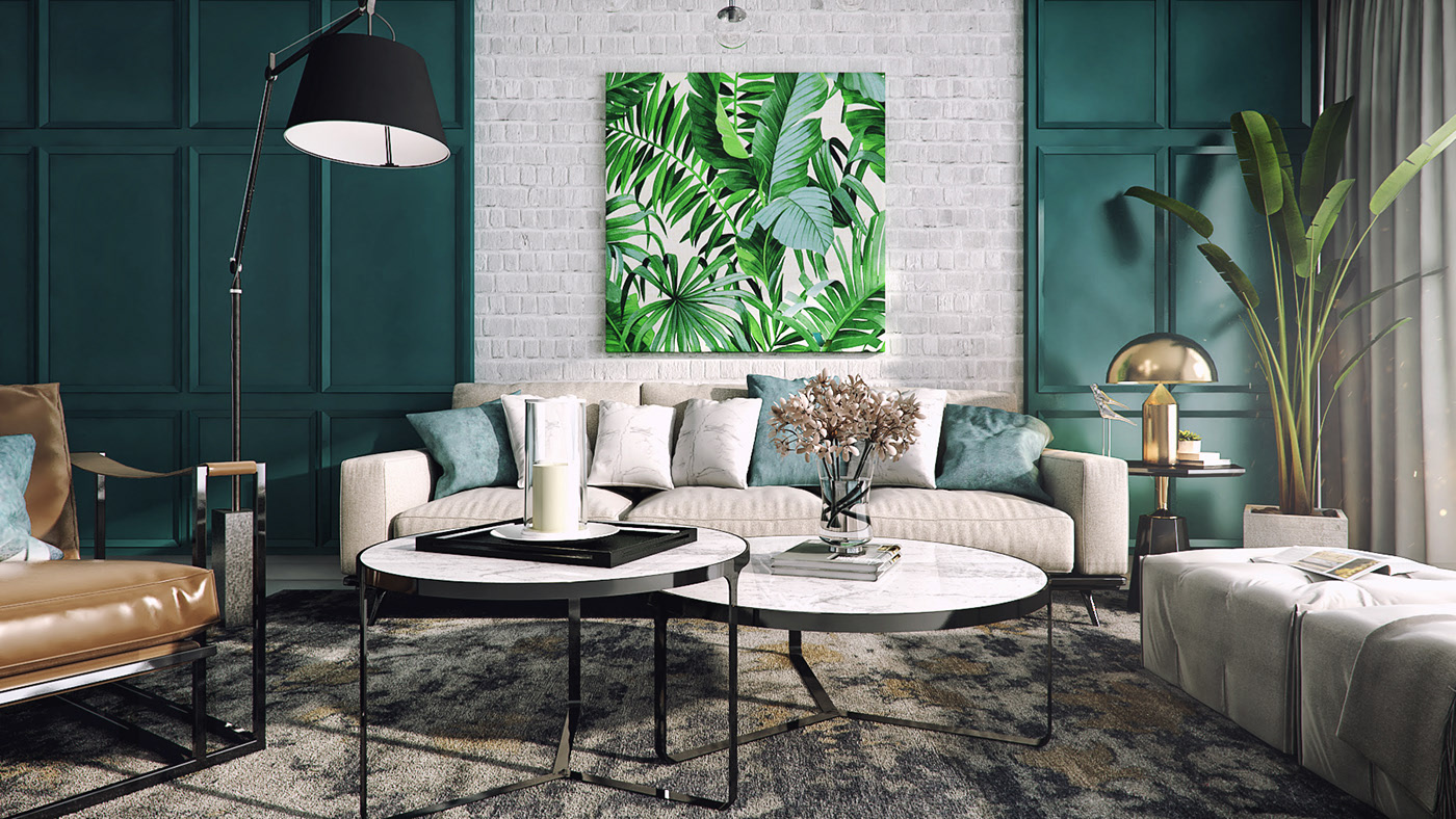 Mẫu thiết kế nội thất phong cách Tropical