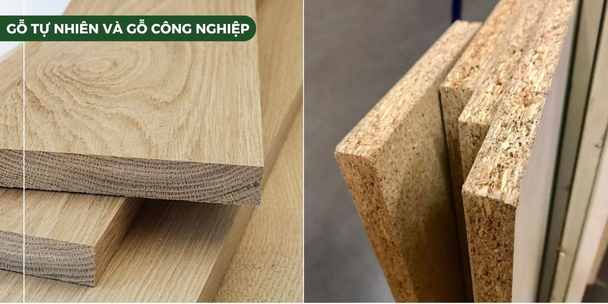 gỗ tự nhiên và gỗ công nghiệp