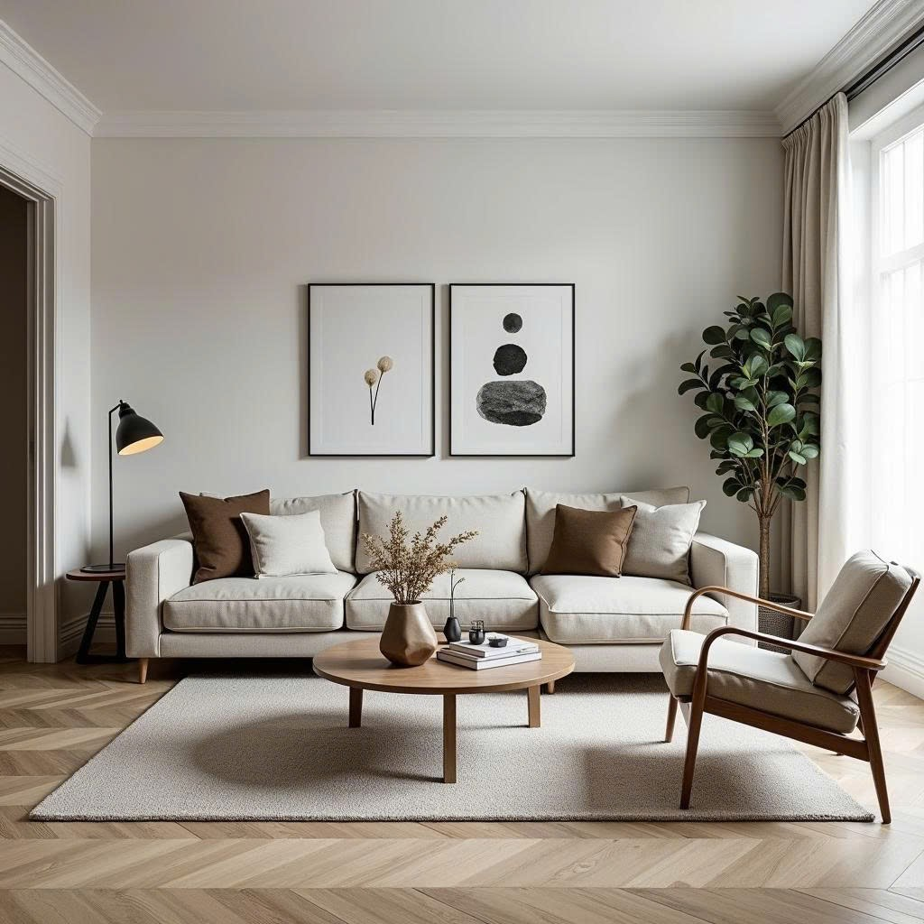Phòng khách phong cách Scandinavian thiết kế đơn giản, hiện đại và đa năng với Tính thẩm mỹ và tính tiện dụng được kết hợp một cách hài hòa. 