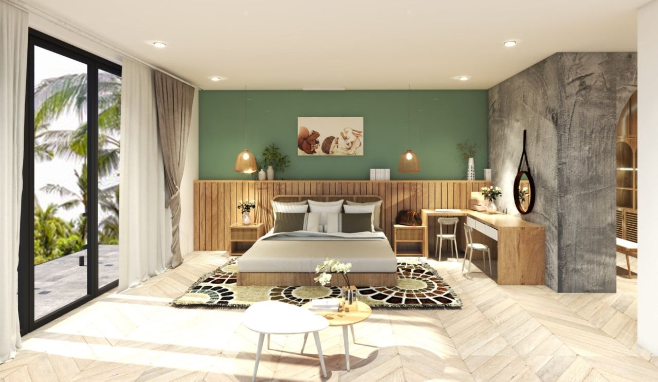 phòng ngủ 2 cửa ra vào