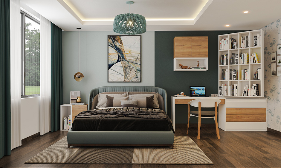 thiết kế phòng ngủ có 2 cửa ra vào