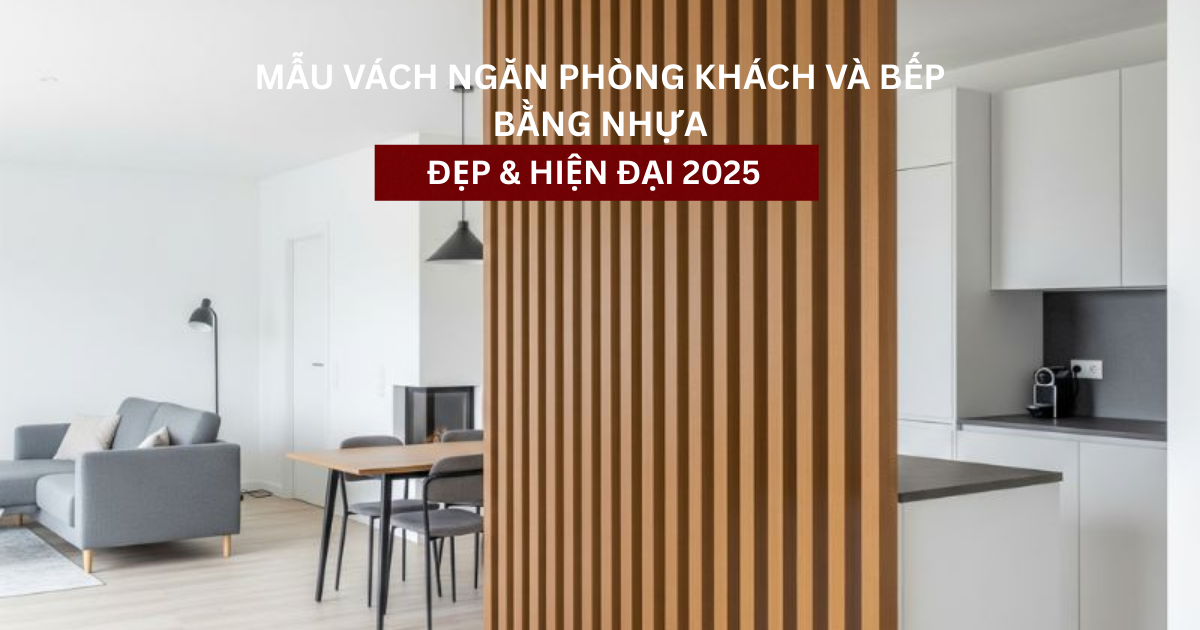mẫu vách ngăn phòng khách và bếp bằng nhựa