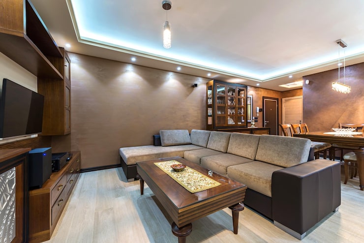 bố trí đèn led phòng khách