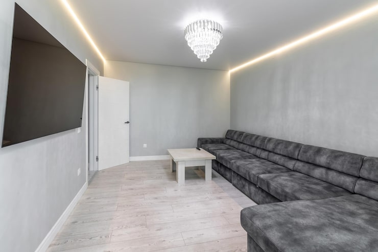 cách bố trí đèn led âm trần phòng khách
