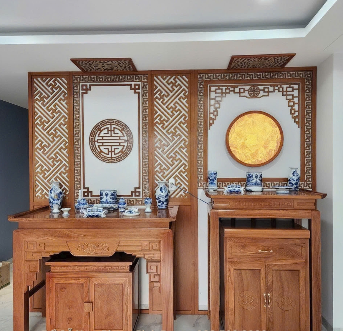 cách bố trí phòng thờ trong phòng khách