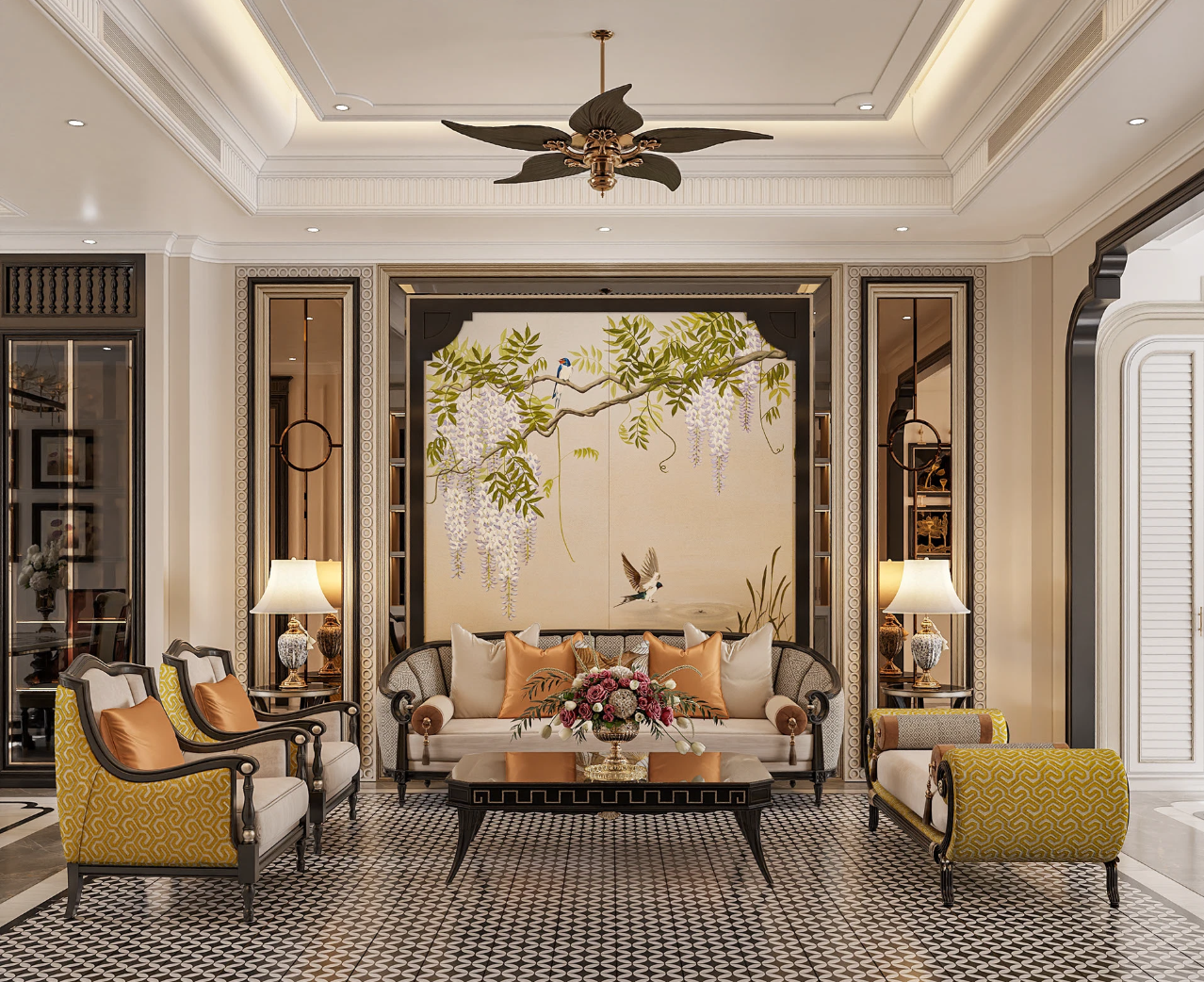 TOP 5 Mẫu thiết kế nội thất căn hộ phong cách Indochine đẹp, tối ưu công năng 25 căn hộ phong cách indochine