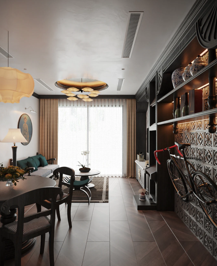 TOP 5 Mẫu thiết kế nội thất căn hộ phong cách Indochine đẹp, tối ưu công năng 24 căn hộ phong cách indochine