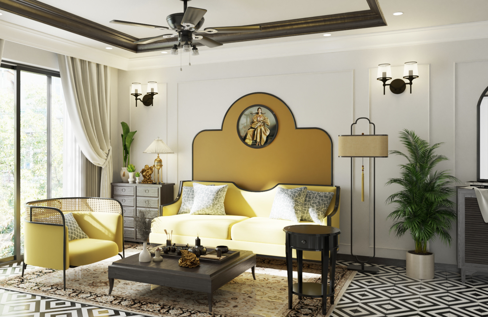 TOP 5 Mẫu thiết kế nội thất căn hộ phong cách Indochine đẹp, tối ưu công năng 22 căn hộ phong cách indochine