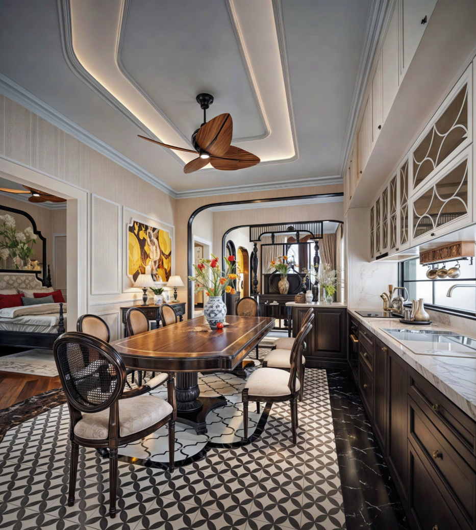 TOP 5 Mẫu thiết kế nội thất căn hộ phong cách Indochine đẹp, tối ưu công năng 11 căn hộ phong cách indochine