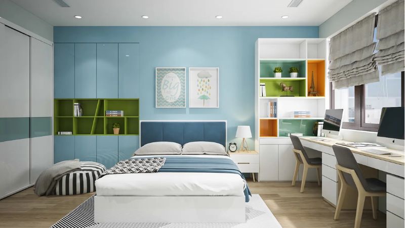 nội thất phòng ngủ cho bé trai 10 tuổi