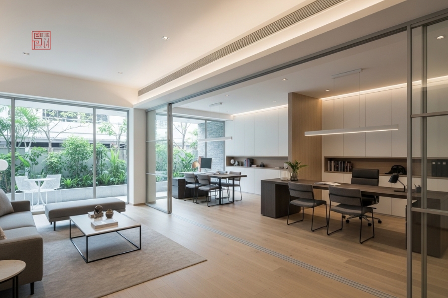 thiết kế nội thất shophouse hiện đại
