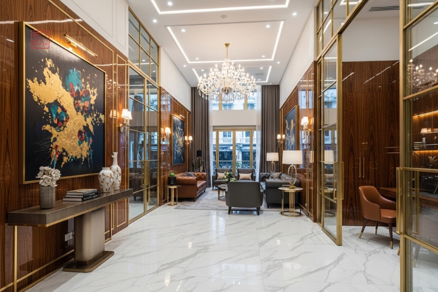 thiết kế nội thất shophouse sang trọng