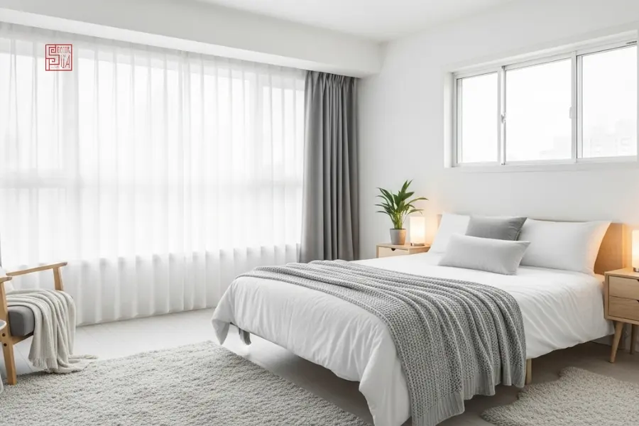 Thiết kế phòng ngủ 20m2 có cửa sổ lớn đón sáng