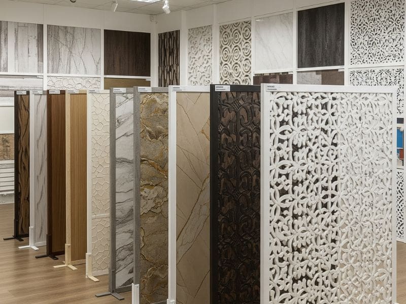 mẫu vách ngăn phòng khách và bếp bằng nhựa