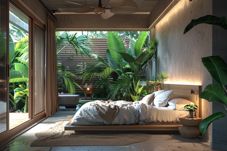 Biophilic Design là gì? Thiết kế sinh học kết nối thiên nhiên 2025 15 Biophilic Design Phòng ngủ