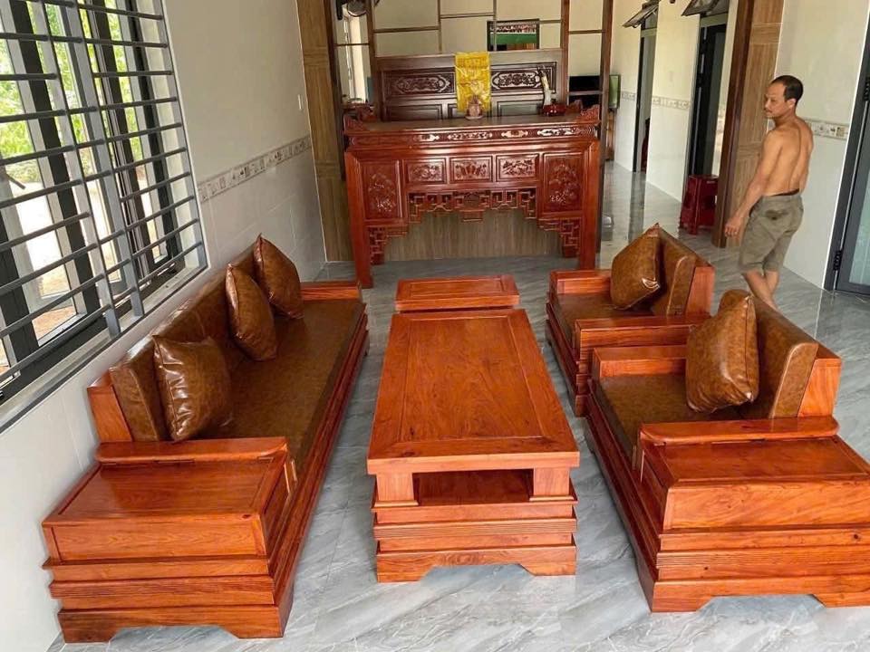 Nội thất phòng khách gỗ tự nhiên