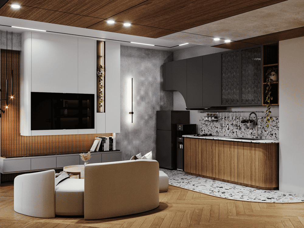 nội thất liền tường nhà phố