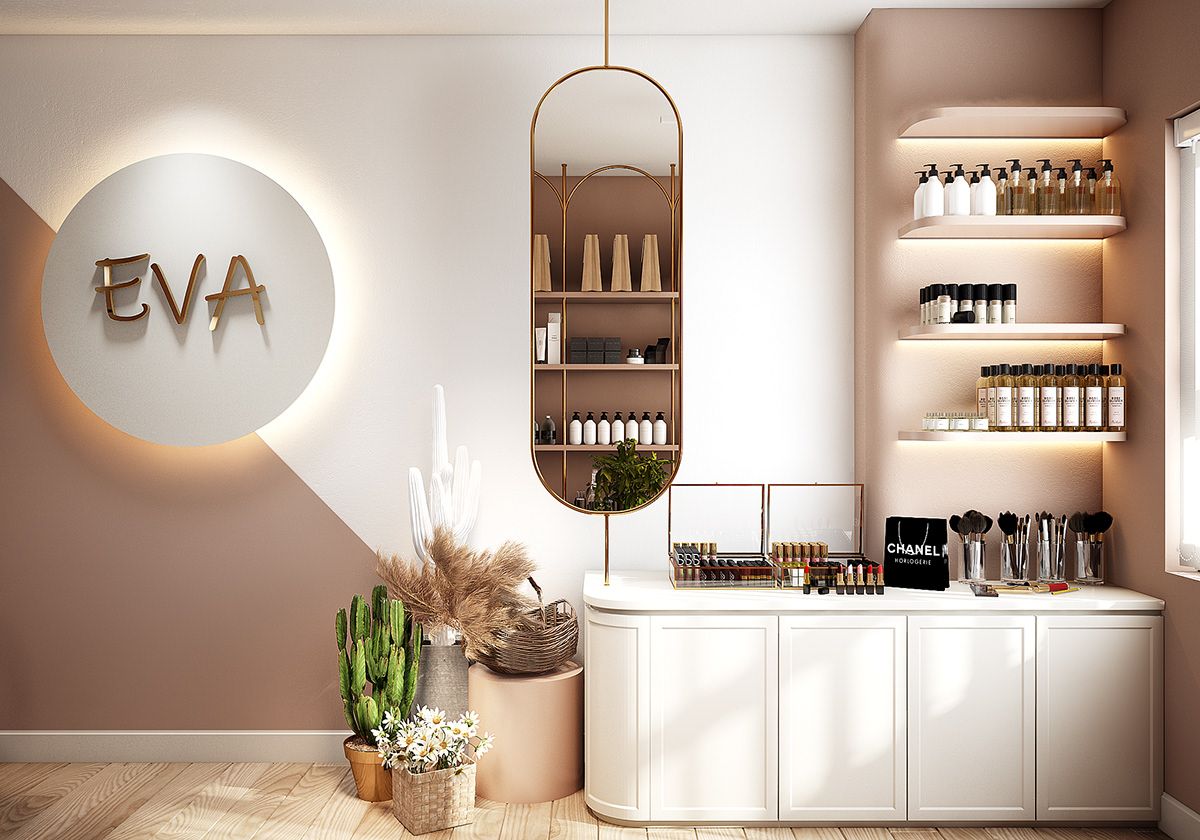 thiết kế thi công shop mỹ phẩm