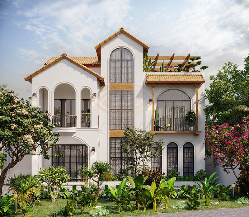 biệt thự kiểu địa trung hải
