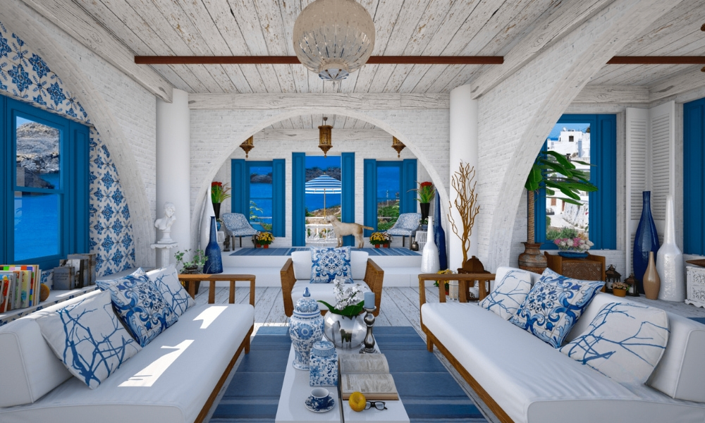 Đặc điểm nội thất nhà 2 tầng Địa Trung Hải