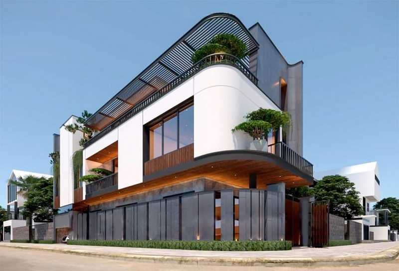 mẫu nhà 2 mặt tiền kết hợp kinh doanh
