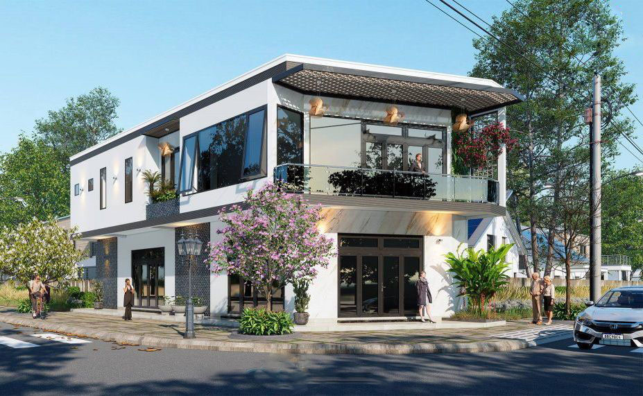 mẫu nhà phố kết hợp kinh doanh mặt tiền 8m