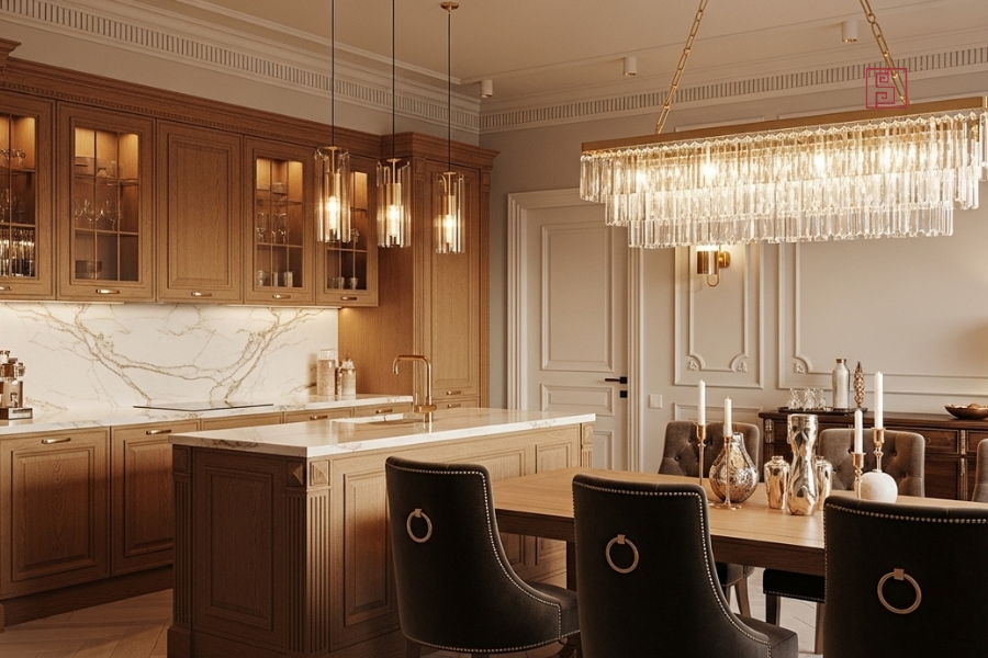 thiết kế căn hộ tân cổ điển