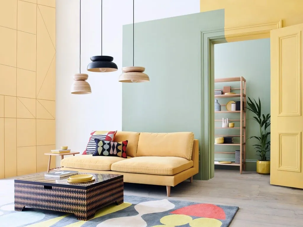 phong cách nội thất color block