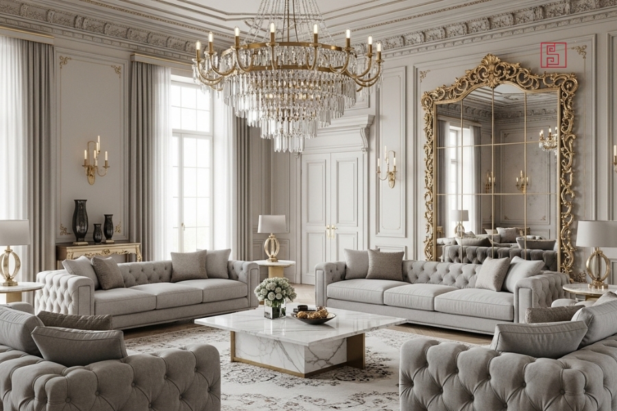 nội thất căn hộ tân cổ điển