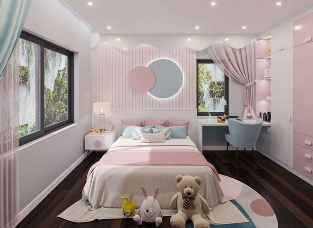 phòng ngủ cho bé gái 10 tuổi dễ thương