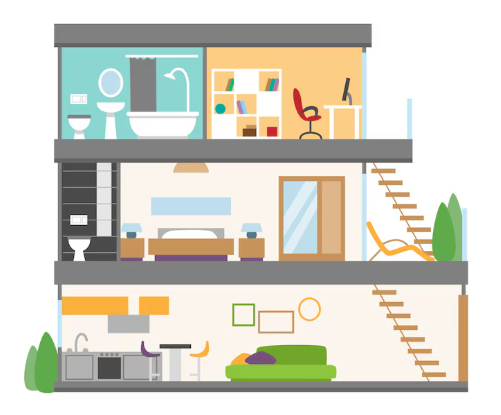 thiết kế nhà bếp và nhà vệ sinh nhà cấp 4