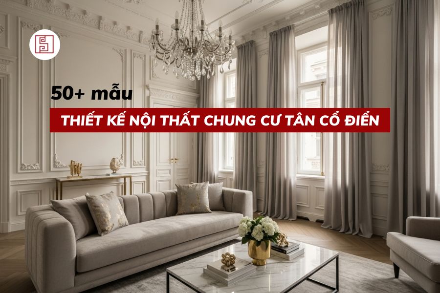 Thiết kế nội thất chung cư tân cổ điển đẳng cấp cùng với 50+ mẫu đẹp