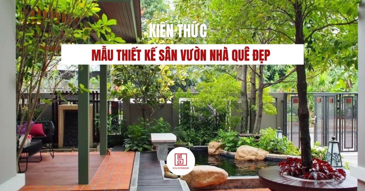 thiết kế sân vườn nhà quê