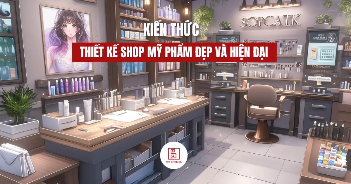 thiết kế shop mỹ phẩm