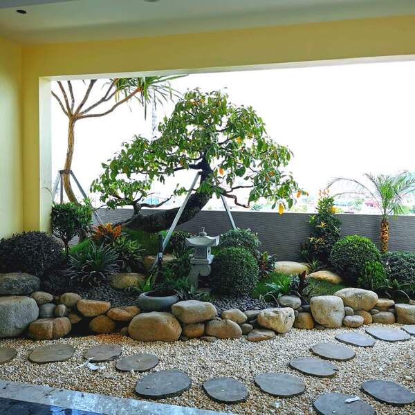 thiết kế tiểu cảnh khô trong nhà