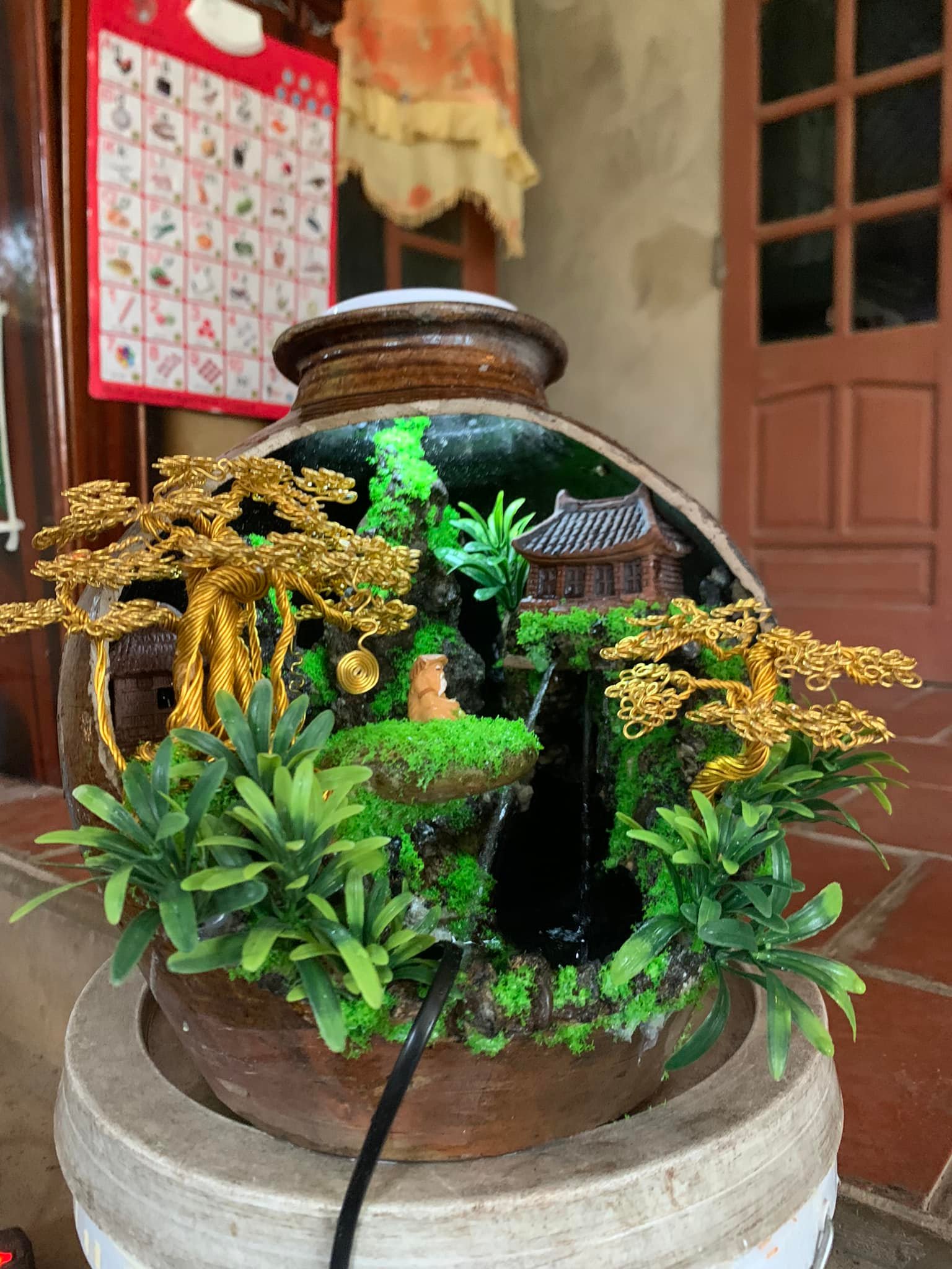 tiểu cảnh chum vại