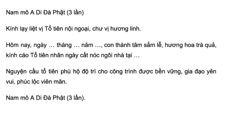 văn khấn đổ mái nhà mượn tuổi
