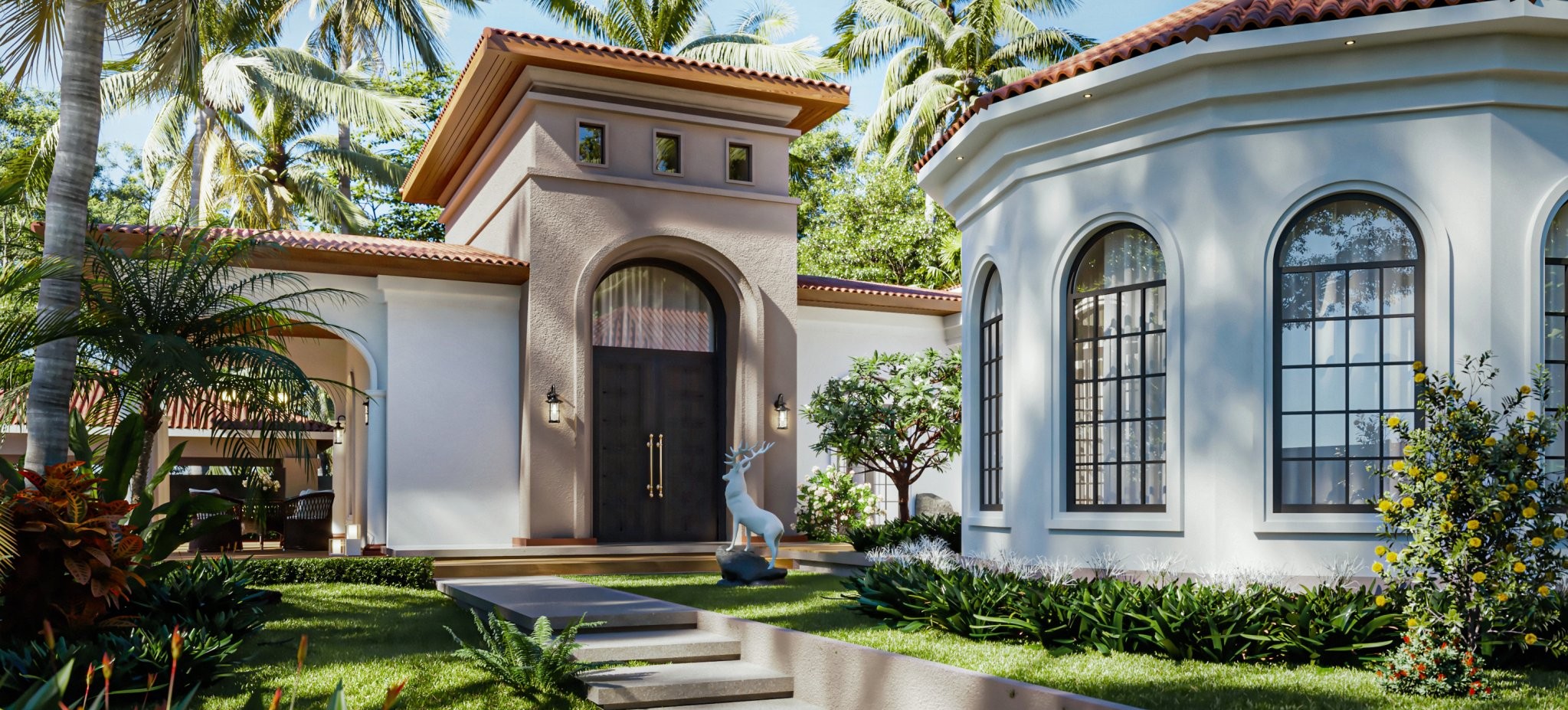 Lưu ý quan trọng khi thiết kế nhà 2 tầng phong cách Địa Trung Hải