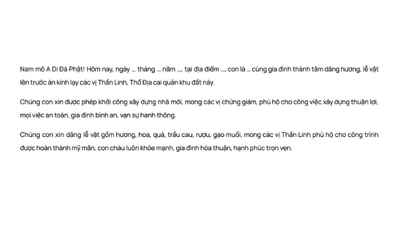 văn khấn lễ đông thổ