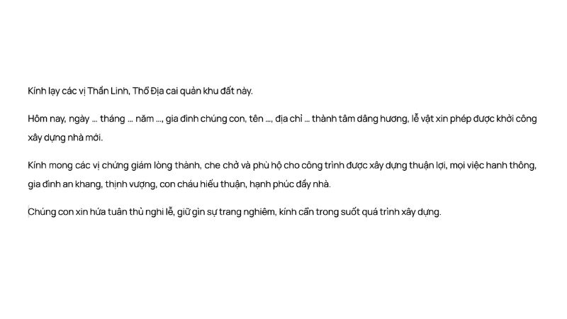 bài cúng động thổ xây nhà 2025