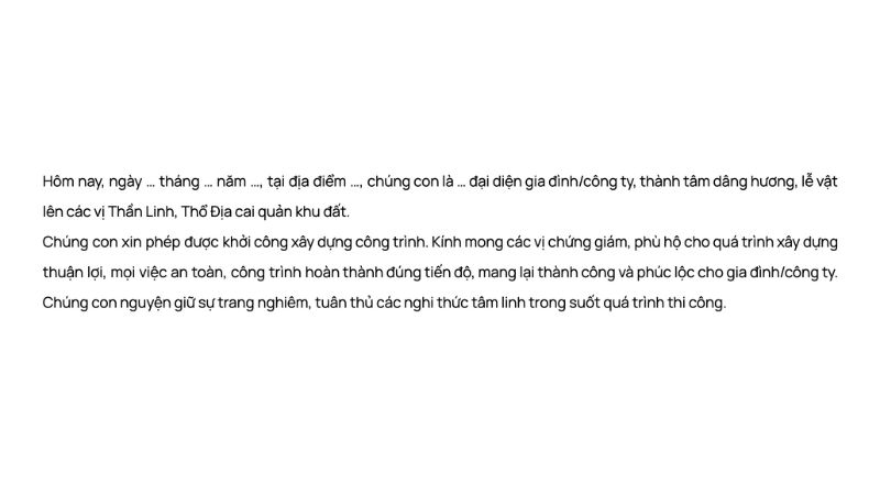văn khấn cúng động thổ xây nhà