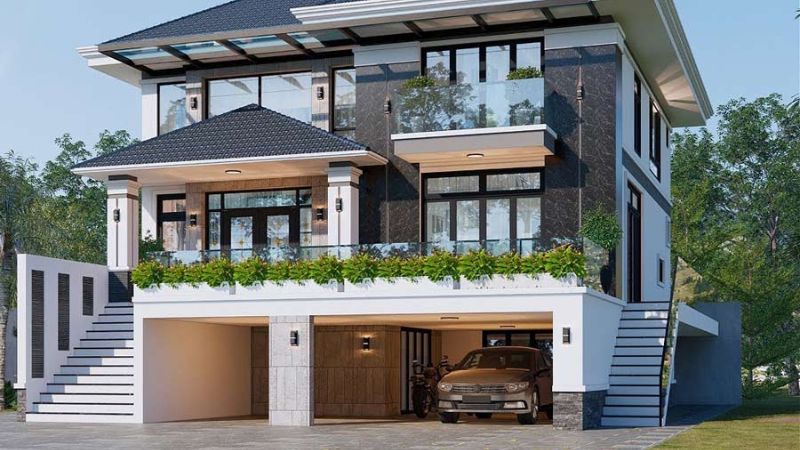 Thiết kế biệt thự có tầng hầm: Mẫu đẹp và lưu ý quan trọng 8 mẫu nhà biệt thự có tầng hầm