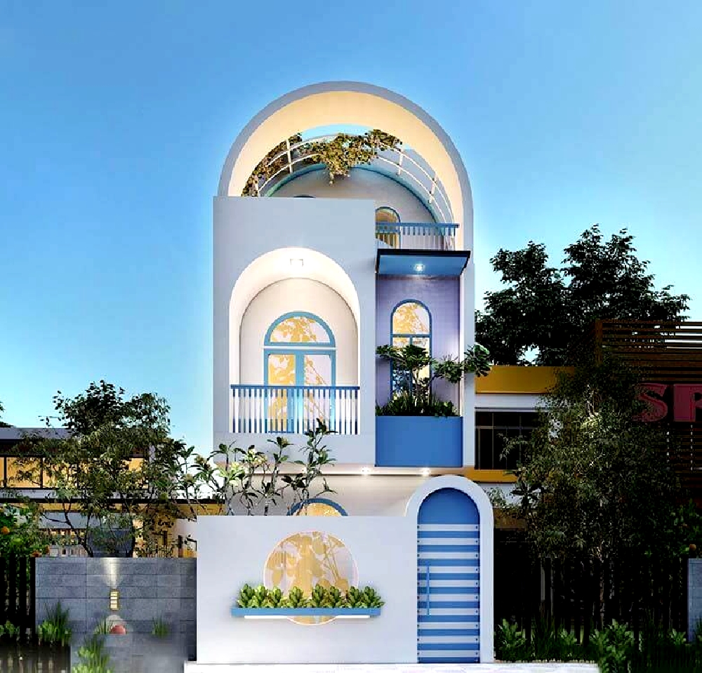 Nhà ống phong cách Địa Trung Hải: Mẫu thiết kế đẹp 2025 4 Đặc điểm thiết kế nhà ống phong cách Địa Trung Hải