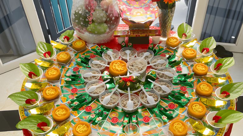 mâm cúng động thổ chay