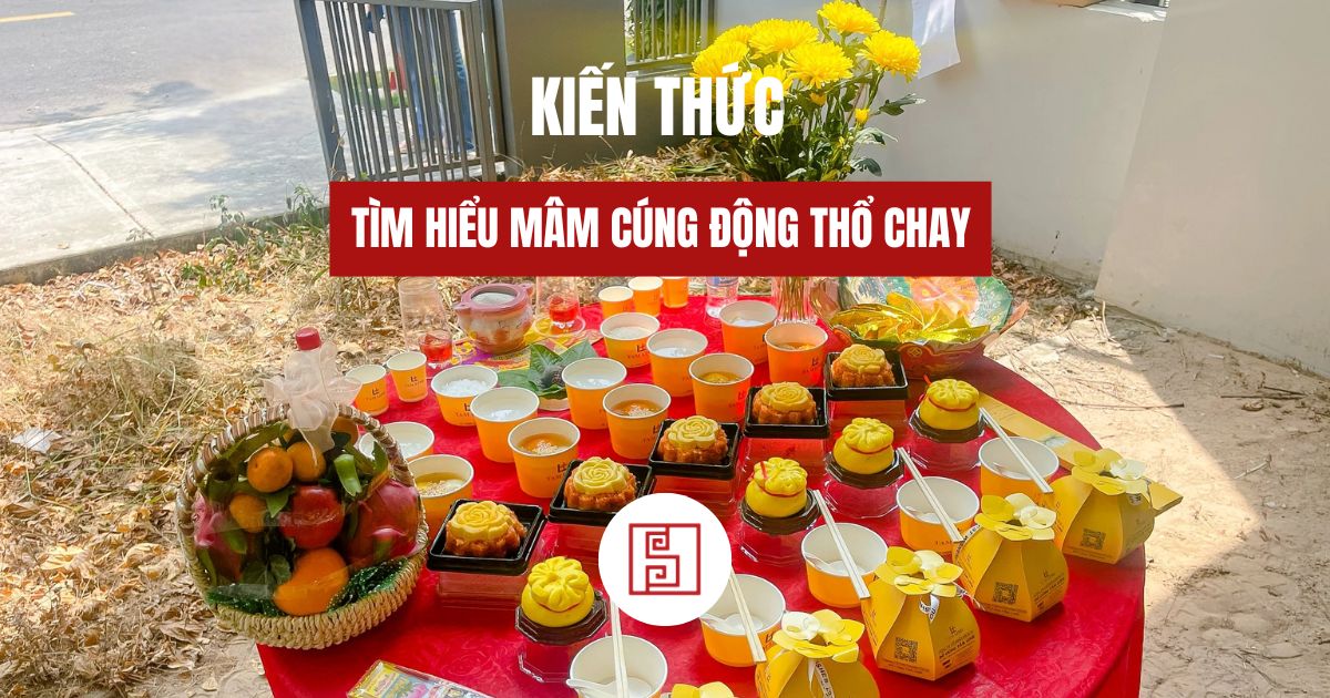 mâm cúng động thổ chay