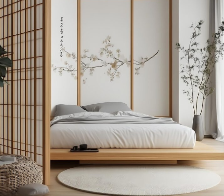 phòng ngủ phong cách japandi